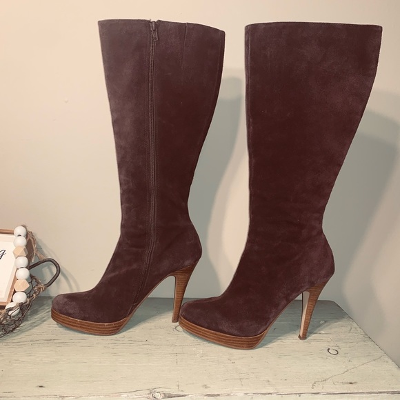 Bakers, suede platform, boots, size 7 brown - Picture 6 of 16